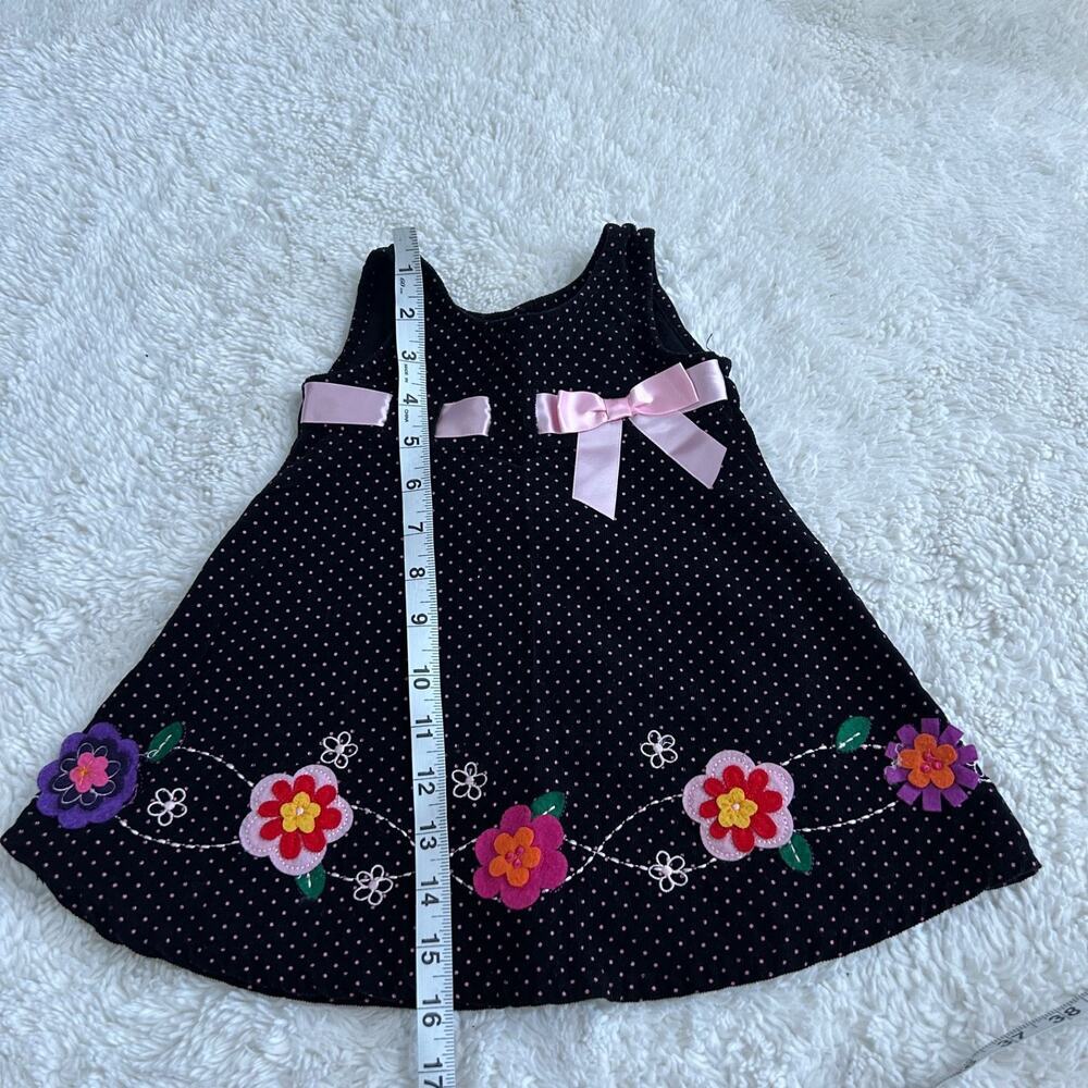 Blueberi Boulevard Sleeveless Corduroy Dress Floral SZ 12M Grandma Fun Soft Girl - Picture 3 of 5